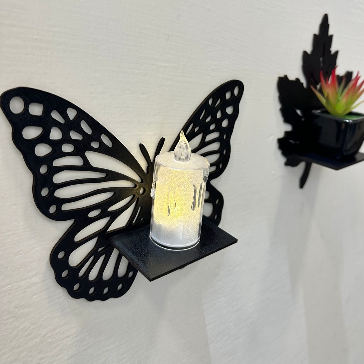 DIY Miniature MDF Wall Shelves – Butterfly, Leaf, Swan & Lotus