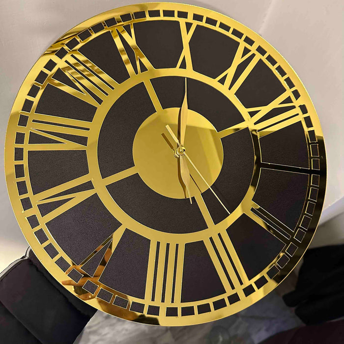 Majestic Roman Numeral Acrylic Wall Clock – 16x16 Inch
